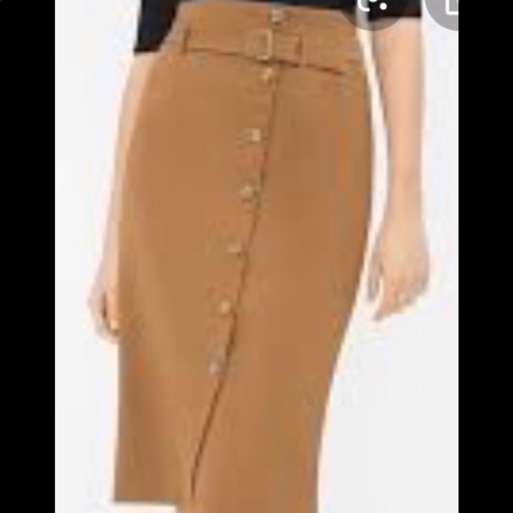 WHBM Camel colored Pencil Skirt
